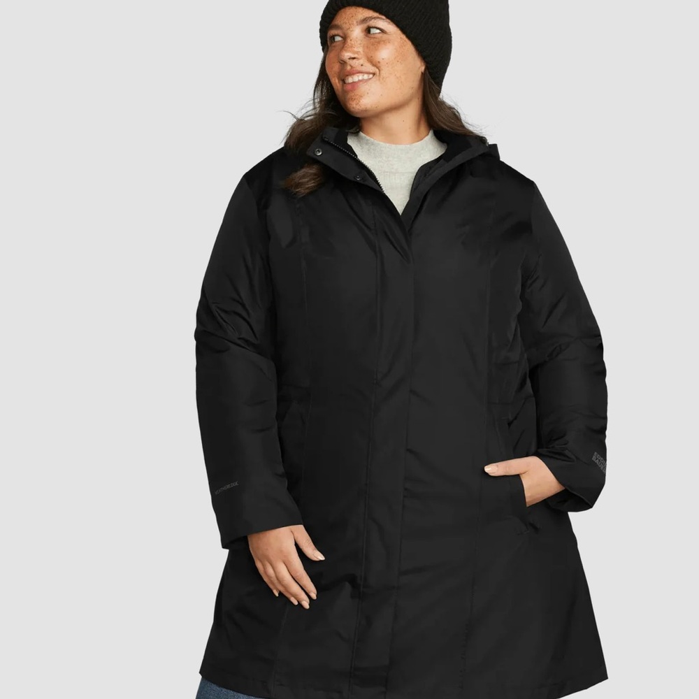 Eddie Bauer Girl on the Go Insulated Waterproof Trench Coat TXL Teal